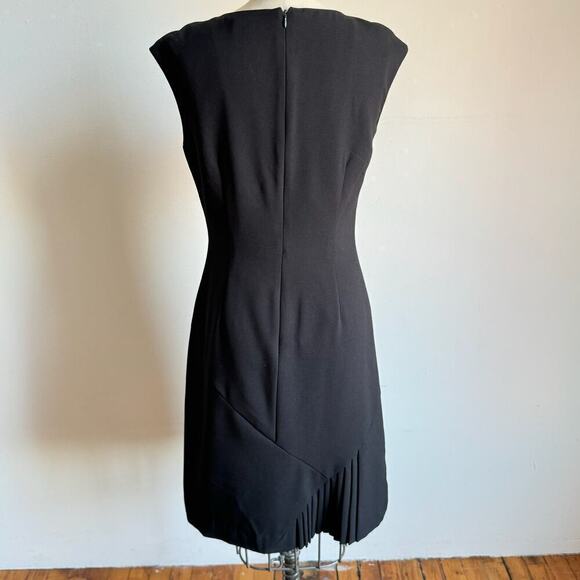 CALVIN KLEIN Black Sleeveless Dress w/ Pleated Skirt - Picture 4 of 8